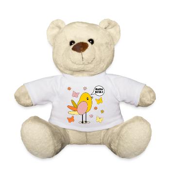 HALLO KITA KIND KINDERTAGESSTÄTTE VOGEL - Teddy - Weiß - Vorne