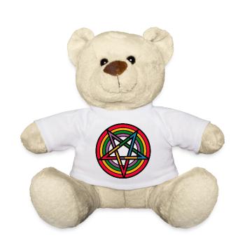 Rainbowpentagram - Teddy - Weiß - Vorne