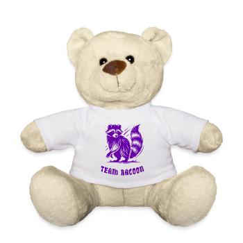 Team Raccoon - Teddy Bear - white - Front