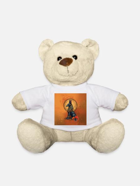 Anubis im Mondlicht. - Teddy - Weiß