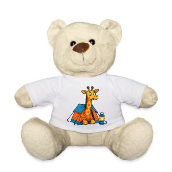 Cartoon Giraffe Camping Design - Teddy - Weiß - Vorne