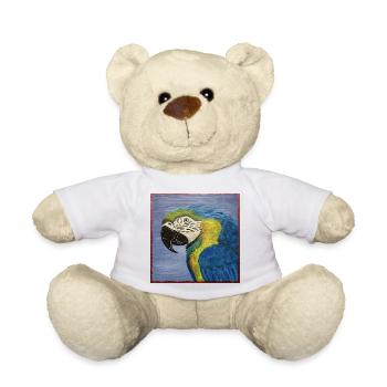 Macaw Parrot - Teddy Bear - white - Front