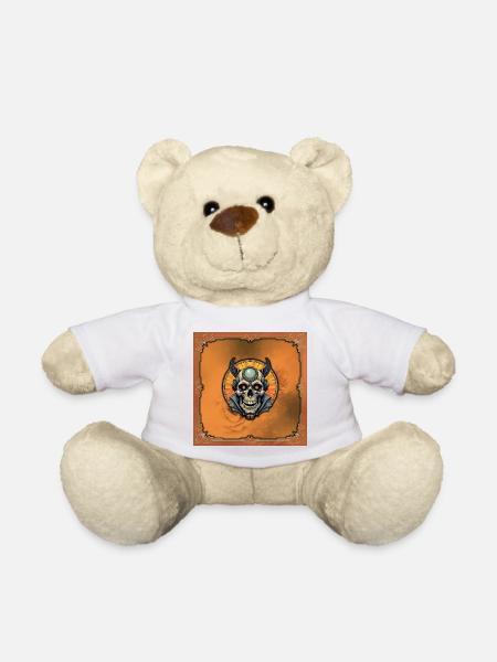 Der geflügelte Schädel. - Teddy - Weiß