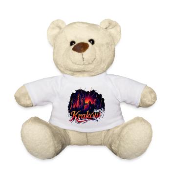 Krakow Kraków City Poland Silhouette Gift - Teddy Bear - white - Front