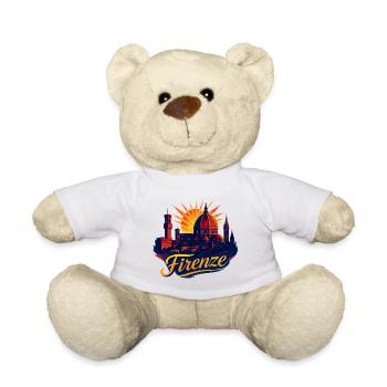 Florenz Firenze Stadt Italien Silhouette Geschenk - Teddy - Weiß - Vorne