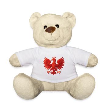Pologne Polska aigle drapeau drapeau épique cadeau - Nounours - blanc - Devant