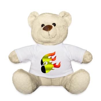 Flag of Belgium - Belgium - Ninja - Teddy Bear - white - Front