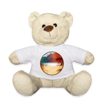 Leuchtende afrikanische Steppe bei Sonnenaufgang - Teddy - Weiß - Vorne