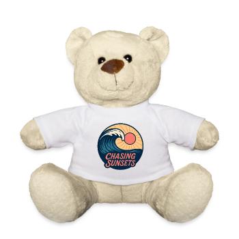 Chasing Sunsets Retro Surf Design Vintage Sonne - Teddy - Weiß - Vorne