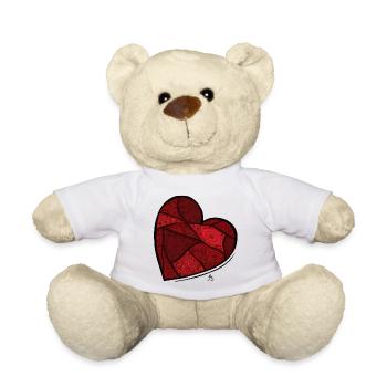 gebrochenes Herz - Teddy - Weiß - Vorne