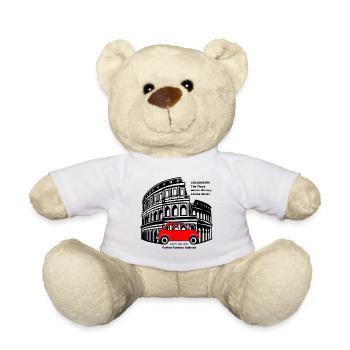 Colisée Italie Rome Chemise T Shirt Design Basic - Nounours - blanc - Devant