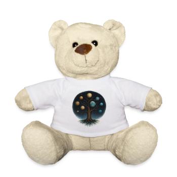 Cosmic Tree with Planet World - Teddy Bear - white - Front