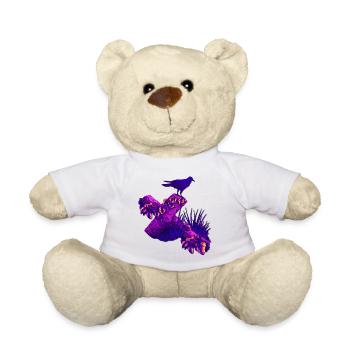 gekipptes holzkreuz, Rabe - Teddy - Weiß - Vorne