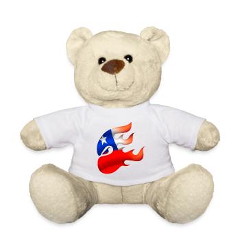 Drapeau du Chili - Chili - Ninja - Nounours - blanc - Devant
