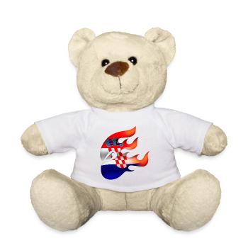 Kroatien Flagge - Kroatien - Ninja - Teddy - Weiß - Vorne
