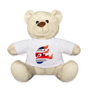 Costa Rica Flag - Costa Rica - Ninja - Teddy Bear - white - Front