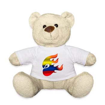 Drapeau de la Colombie - Colombie - Ninja - Nounours - blanc - Devant