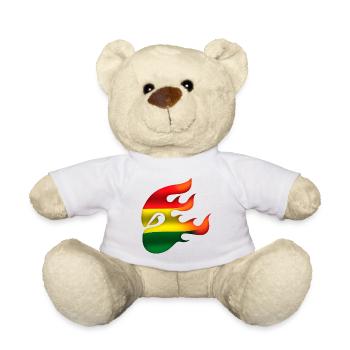 Drapeau de la Bolivie - Bolivie - Ninja - Nounours - blanc - Devant