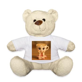 Cute coffee cup with ballerina - Teddy Bear - white - Front