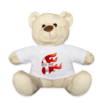 Flag of Denmark - Denmark - Ninja - Teddy Bear - white - Front