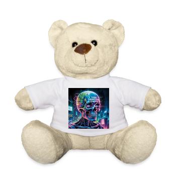 Crâne cyberpunk avec citations sur la technologie - Nounours - blanc - Devant