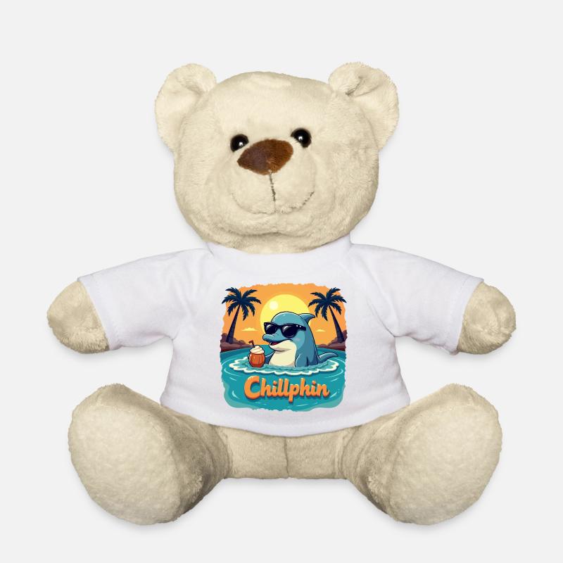 Chillphin – Entspann dich wie ein Delfin - Teddy - Weiß