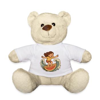 Surfergirl Watermelon - Teddy Bear - white - Front