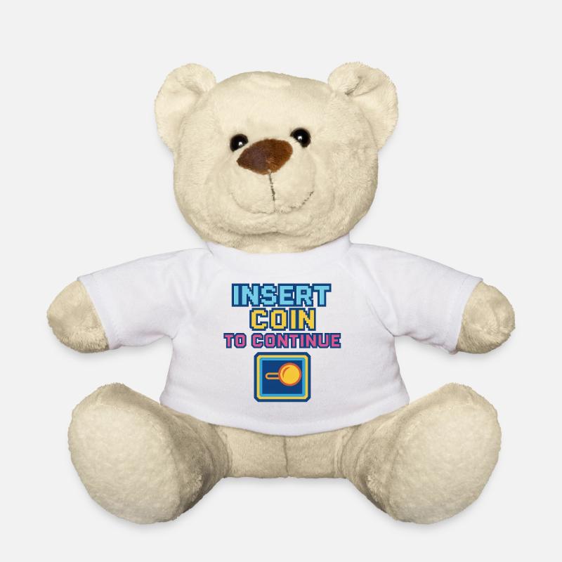 Conception de jeux d’arcade Retro Pixel - Nounours - blanc