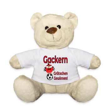 Fußball Hühner - Fußballmannschaft - Teddy - Weiß - Vorne