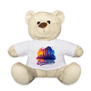 Benidorm City Spain Silhouette Gift - Teddy Bear - white - Front