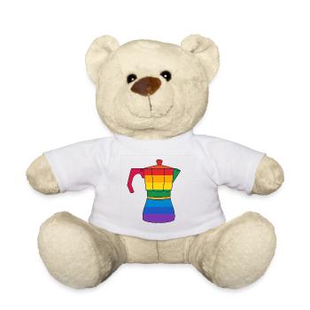 Cafetière arc-en-ciel vibrant - Nounours - blanc - Devant