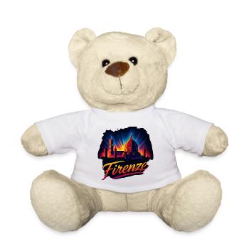 Florenz Firenze Stadt Italien Silhouette Geschenk - Teddy - Weiß - Vorne