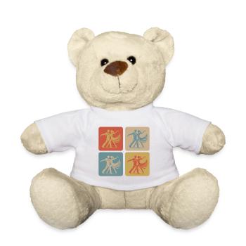 Elegant dancing couple vintage look - Teddy Bear - white - Front