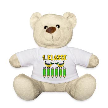 Einschulung 1. Klasse Alligatoren - Teddy - Weiß - Vorne