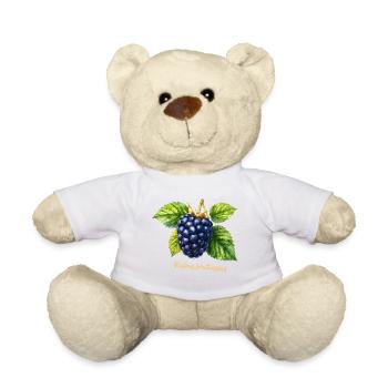 Brombeere – Botanisches Aquarell im Vintage-Stil - Teddy - Weiß - Vorne