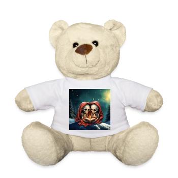 Moments magiques d’hiver : deux squelettes - Nounours - blanc - Devant