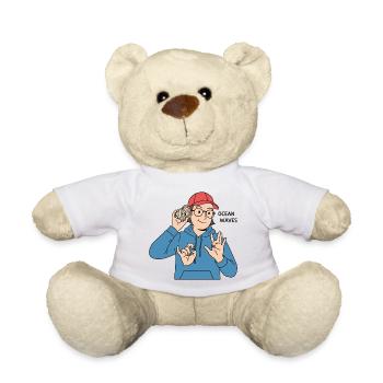 Sign Language Ocean Waves - Teddy Bear - white - Front