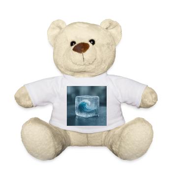 Sculpture de glace avec vague de mer - Nounours - blanc - Devant