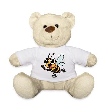 Süße Biene Hockey Eishockey Jugend Schule Sport  - Teddy Bear - white - Front