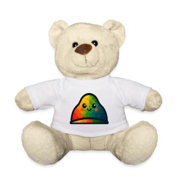 WPAP Polygon Kawaii Style Baby Toy Hat - Teddy Bear - white - Front