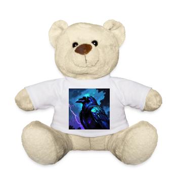 Art du corbeau de nuit électrique - Nounours - blanc - Devant