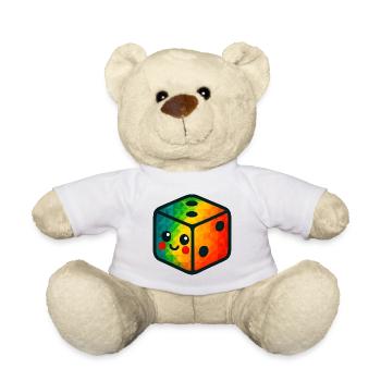 WPAP Polygon Kawaii Style Cube Jouet Bébé - Nounours - blanc - Devant