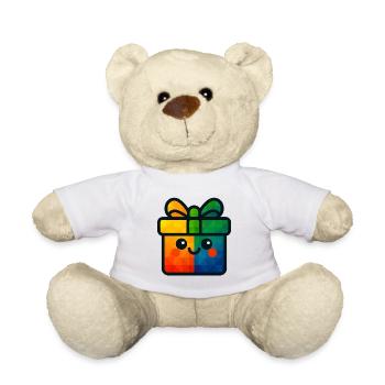 WPAP Polygon Kawaii Style Baby Toy Gift - Teddy Bear - white - Front