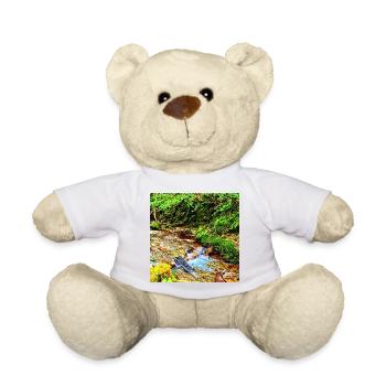Wasserfall im Grünen Naturdesign - Teddy - Weiß - Vorne