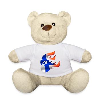 Drapeau de la Finlande - Finlande - Ninja - Nounours - blanc - Devant