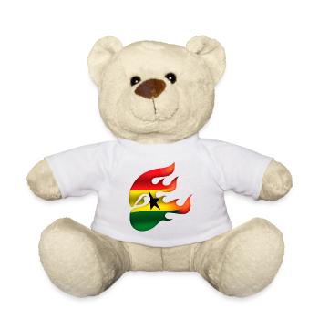 Drapeau du Ghana - Ghana - Ninja - Nounours - blanc - Devant
