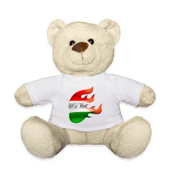 Drapeau de la Hongrie - Hongrie - Ninja - Nounours - blanc - Devant