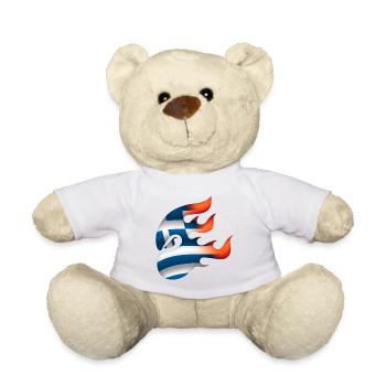 Drapeau de la Grèce - Grèce - Ninja - Nounours - blanc - Devant