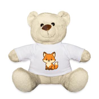 Niedlicher Fuchsbär Kinderdesign - Teddy - Weiß - Vorne