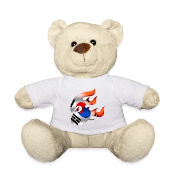 Koreanische Flagge - Korea - Ninja - Teddy - Weiß - Vorne